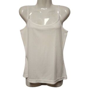 WHITE Spaghetti Strap Poly Spandex Camisole Size M